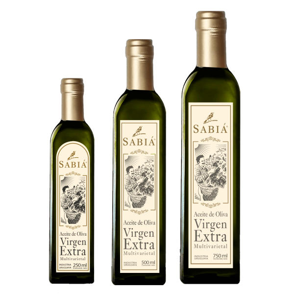 Aceite de Oliva Virgen Extra Sabiá Multivarietal, botella de vidrio